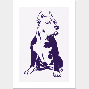 Purple Pitbull Lover Posters and Art